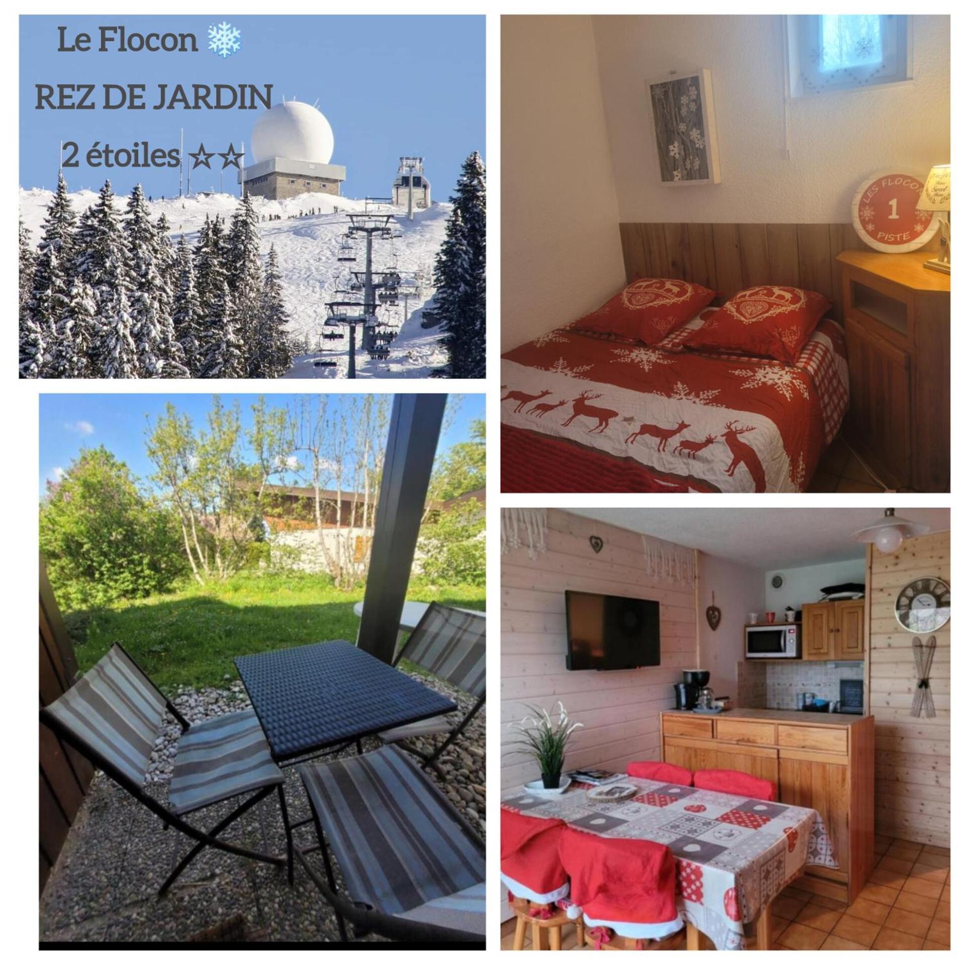 Appartement Le Flocon, Joli Petit Cocon 4 Pers En Rez De Jardin Draps Inclus Ле Рус Екстериор снимка