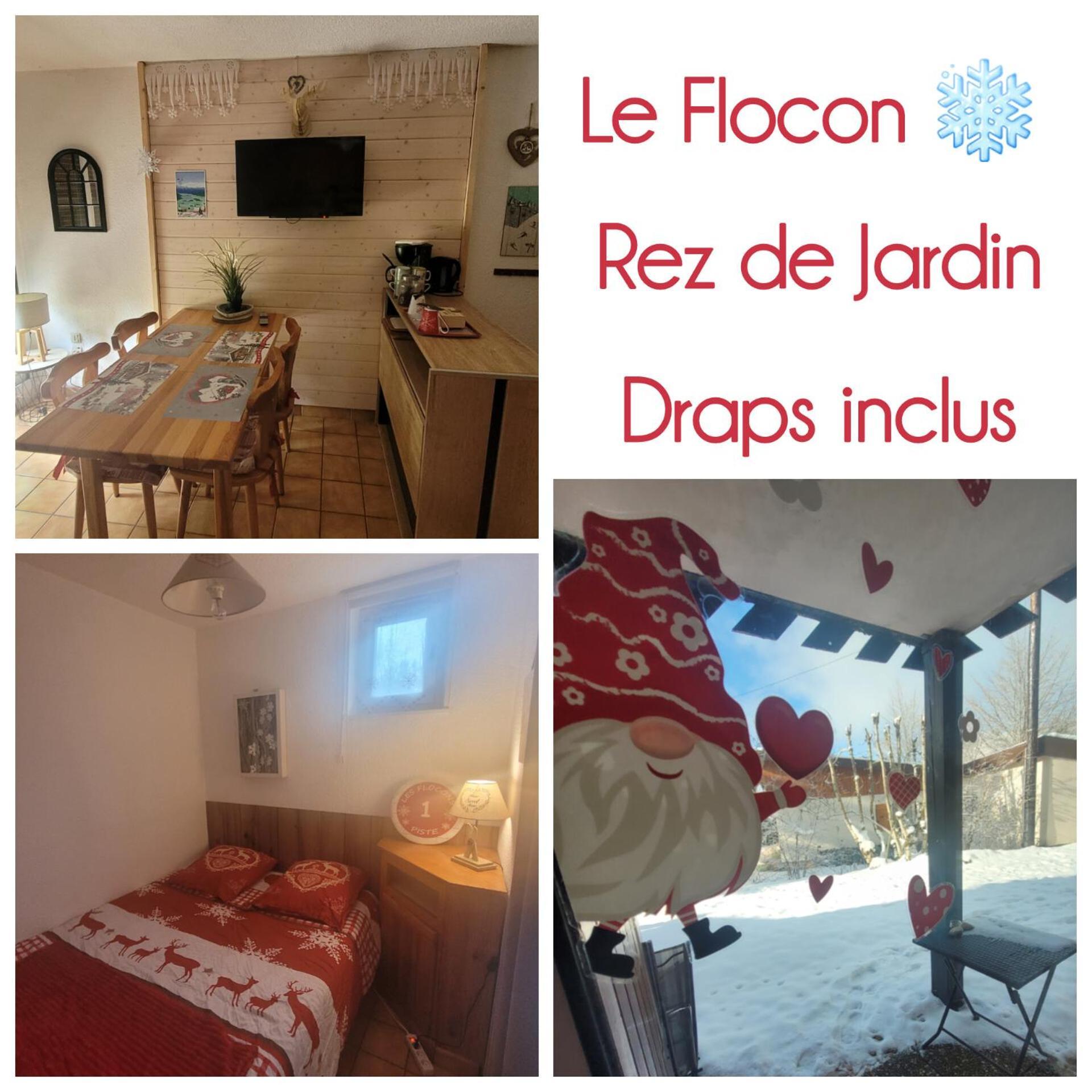 Appartement Le Flocon, Joli Petit Cocon 4 Pers En Rez De Jardin Draps Inclus Ле Рус Екстериор снимка